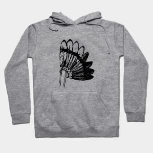 Black indian war bonnet Hoodie